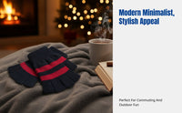 Winter Warm Half Finger Gloves, Knitted, Fleece Lined, Unisex, Korean Style, Outdoor, Writing, Cycling, Driving