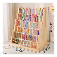 Wooden Bracelet Stand Solid Wood Necklace Hanging Rack Easy to Install