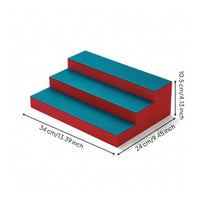 Three-Tier Display Riser Compact Stepped Display Stand Easy to Clean for Counter