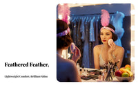 Glitter Feather Headpiece Crystal Accent Feather Headband 1920s Jazz-Age Headband Elastic Fit Headdress Vintage Design for Women