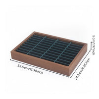 40compartment Bracelet Tray Walnut Grain Bead Bracelet Display Organizer