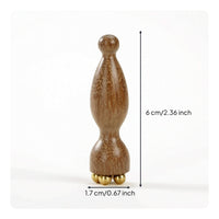 Facial Massager with Brass Beads Handheld Massage Tool with Acupressure Side