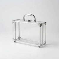 Transparent Makeup Container Sturdy Metal Frame Portable Cosmetic Storage Box