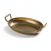 Serving Piece Shallow Mirror Polished Oval Serving Tray