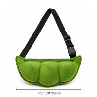 Pea-Pod Shoulder Bag Green Pea Pod Purse Rounded
