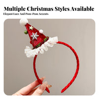 Christmas Hat Headband Cute Mini Santa Hat Hair Hoop Christmas Hair Hoop Photo Prop Festive Party Headwear Universal Fit