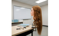 Hairdressing Training Head Heat Stylable Hairstyling Practice Head for Beginners