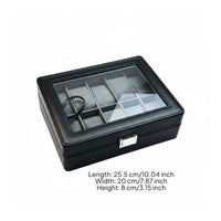 12-Slot Watch Box Dust Protection 12 Slot Watch Box Scratch-Resistant Corners