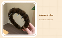 Plush headband for makeup, spa use