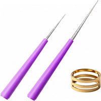 2 Pieces Bead Hole Reamer Kit Tapered Tip Bead Hole Reamer Expanded Loop