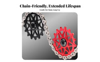 Rear Derailleur Guide Wheel Fluid Shifting Rear Derailleur Pulley Narrow Wide Ceramic Guide Wheel Lightweight for Cycling