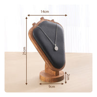 Necklace Display Mannequin Walnut Wood Finish Locket Display Bust Premium Look