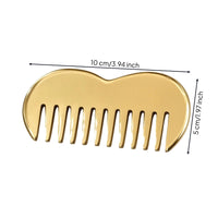 Metal Massage Comb Polished Metal Comb with Rounded Teeth Slim for Hair Grooming