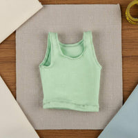 1/6 Scale Sleeveless Top Multiple Hues Available 1/6 Scale Vest 12 Inch Doll Sleeveless Shirt Ribbed Texture Toy Accessory