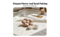 3D Padded Design Soft Flower Blossom Charm Handmade Look Five-Petal Cloth Flower Pastel Colors for Maker S, Keychain Making, Scrapbooking
