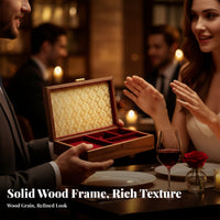 Wooden Jewelry Box Brass Latch Trinket Chest Divided Sections