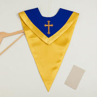 V-Neck Honor Stole Gender-Neutral Design Two-Tone Graduation Stole