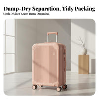 Rolling Suitcase Silent Wheels Trolley Case Sturdy for Weekend Getaway, Adults