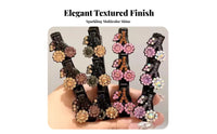 Duckbill Braid Fastener Secure Grip Crystal Duckbill Fastener Crystal St Single Barrette Easy to Use Shimmering Botanical