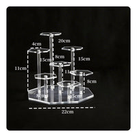 Hexagon Stepped Display Stand Easy to Clean Hexagon Acrylic Pedestal Reusable