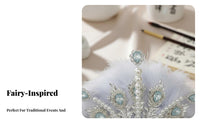 Traditional Chinese Attire Hair Adornment Fairy-Like Design Traditional Chinese Attire Hair Accessory Bead Tassel Headdress