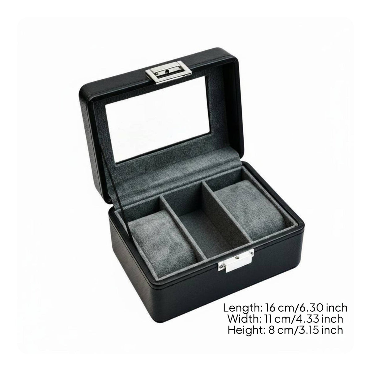 12-Slot Watch Box Dust Protection 12 Slot Watch Box Scratch-Resistant Corners