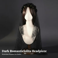 blossom mesh covering headpieceband dark & design headpiecedress Lightweight for Cosplay occasions, Women