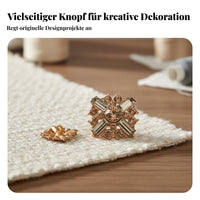 Crystal Rhinestone Button Easy to Sew Cross Shaped Decorative Button Reusable