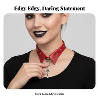 Cross ornament Neckband Darkly Romantic and aesthetic Choker Edgy Look for Cosplay, Parties, Women