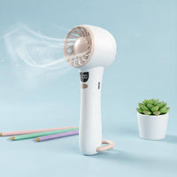 Portable Digital Display Mini Fan Adjustable Speed Settings Handheld Personal Fan 3-in-1 Versatility for Students, Commuters, Dorm, Outdoor