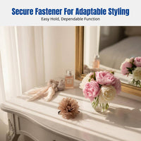 Feather Flower Hair Clip, Peony Clasp, Elegant Updo, Luxury Design for Girls
