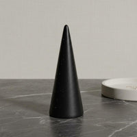 Black Wooden Rings Stand Sleek Finish Cone Rings Holder Sturdy Jewelry Photography Cone for Photographers