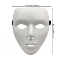 Hip Hop Dance Mask Paintable White Blank Face Mask Lightweight for Dancers, Men