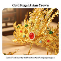 Chinese Peacock Crown Luxurious Design Peacock Crown Chinese Wedding Headdress Intricate for Weddings