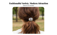 Elastic Hair Band High Elasticity Vintage Metal Hair Elastic Turquoise Tail Holder Secure Hold Long-Lasting for Women