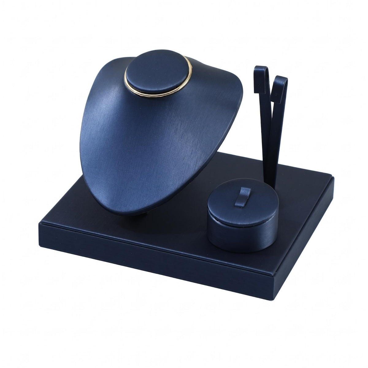 Countertop Jewelry Organizer Brushed Texture Jewelry Mannequin Leather-Like