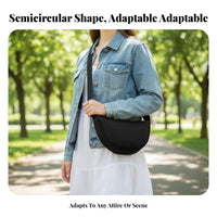curved Hobo Bag Lightweight curved Hobo Handbag Adjustable Strap for vacation