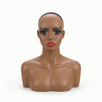 Mannequin Head with Shoulders Bald for Retail Stores, Jewelers
