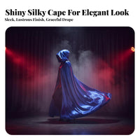 Long Hooded Cloak Halloween TH and M substituteed Full-Length Tie-Neck Mantle for all genders for Adults