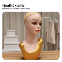 Hairpiece Display Head Form Long-Lasting Female Mannequin Head Glossy Finish