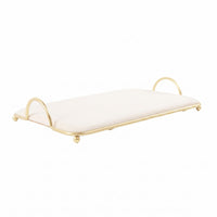 Padded Jewelry Display Tray Textile-Covered Accessory Organizer Raised Rim