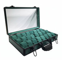 Watch Display Case 24-Slot Watch Case Windowed Lid