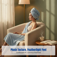 Thickened Textured Coral Fleece Hair Drying Cap, Turban, Quick-Dry Towel Hat, Soft Wrap