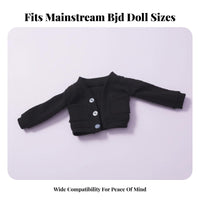 BJD Doll Clothing Unisex Fit BJD Cardigan Button-Up Closure Jointed Doll Jacket