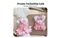 Ruffled Skirt Dog Harness Dress Leash Attachment D-Loop Puppy Princess Dress Lightweight for Pets, Summer Outings, Photo Shoots, Parties