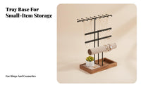 Earring and Bracelet Display Rack Space Saving Jewelry Tree Stand Earring Display Holder Large Capacity for Bedroom, Bureau Top