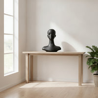 Mannequin Head with Shoulders Matte Display Bust with Shoulders Hairpiece Stand with Base Long-Neck Hat Display with Stand