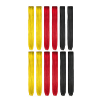 12 Pieces Clip-in Hair Extensions Matte Hairpiece Long for Cosplayers