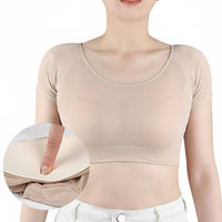 Cotton Shoulder Pad Top Summer Wear Underarm Sweat Shirt Breathable for Women