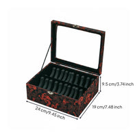 Bangle Organizer Box Dust Shielded Adjustable Bracelet Storage Box Metal Buckle Closure Bangle Case with Slots